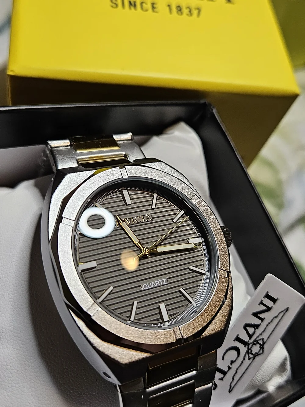 Invicta Celestial Two-Tone Silver and Gold Stainless Steel Watch with Gray Dial